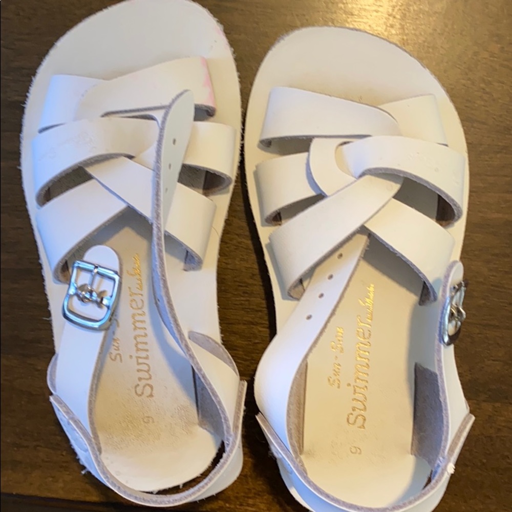 White saltwater sandal